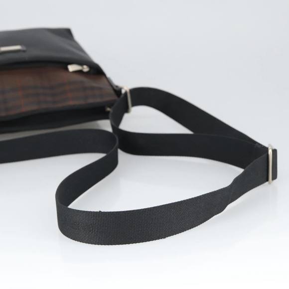 BURBERRY Shoulder Bag Nylon Black Silver Auth 100414 - Picture 7 of 16